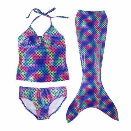 Kids Girls Mermaid Tail Tankini Set Swimwear Costumes -Ostar Swimwear recommend